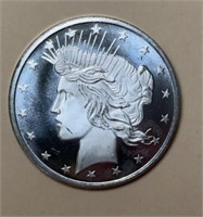 .999 1 OZ SILVER ROUND STRIKE, PEACE MOTIF