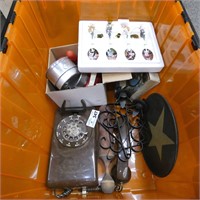 Vintage Rotary Phone, Etc - Tub Lot