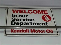 Vintage Kendall motor oil sign. Measures