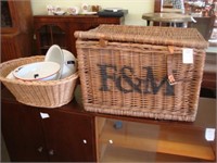 Fordham and Mason wicker hamper along with a