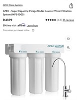 APEC 3 Stage Under Counter Water Filtration
