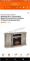 Electric fireplace console