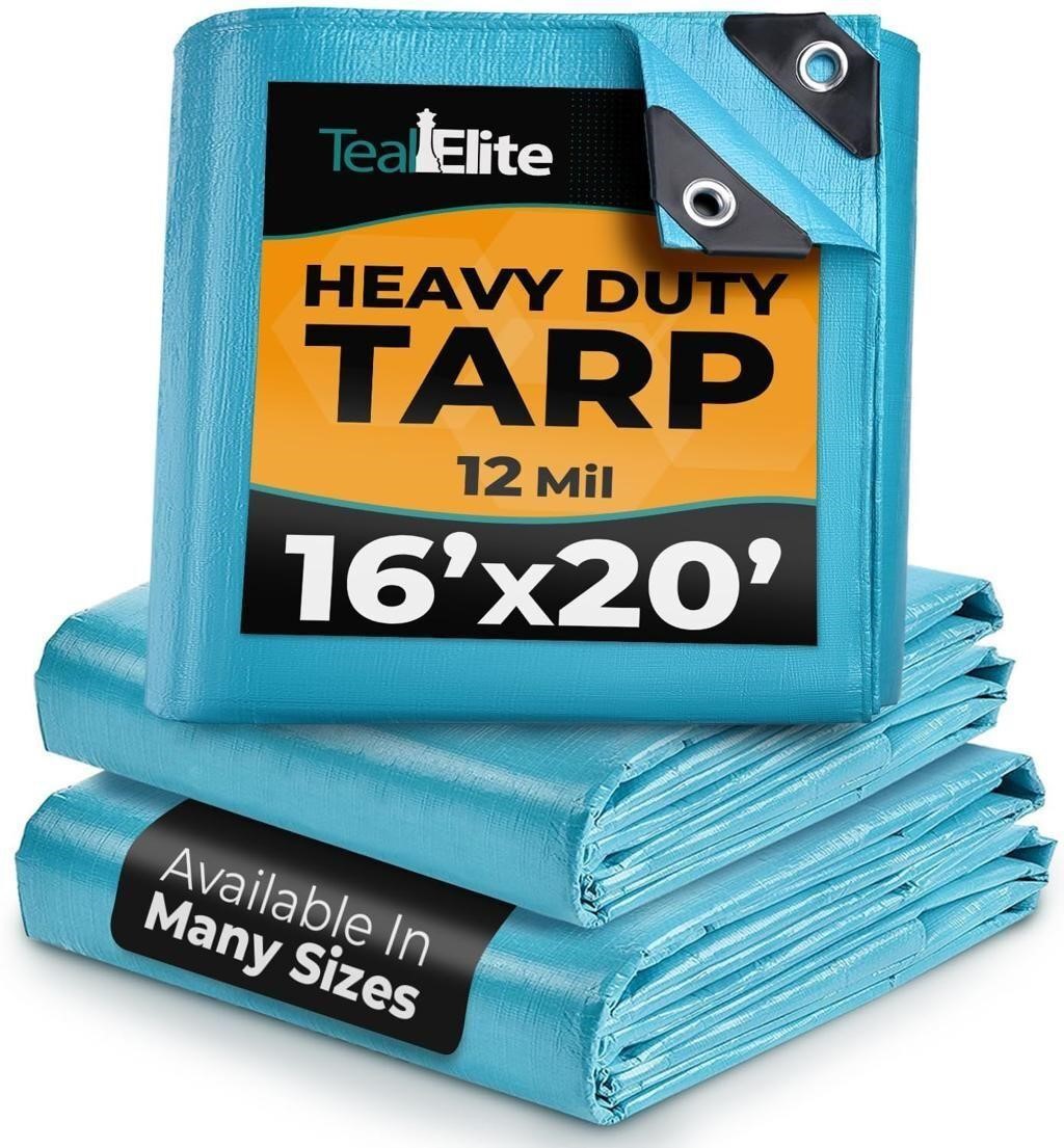 16x20 Heavy Duty Tarp Waterproof   12mil Thick