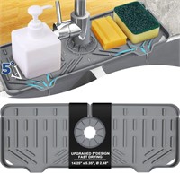 Silicone Drip Tray Mat  Grey(1Pack): 14.25x5.35