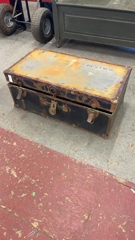 Vintage Military Trunk - 30x13 inches