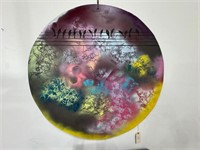 SUSAN PLUMB ROUND PAINTING ON PANEL