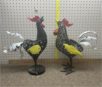 Metal Rooster & Hen