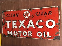Texaco Motor Oil 6 x 3 Enamel Sign