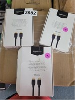 (3) HDMI HIGH SPEED CABLES