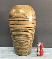 Bamboo hand painted vase 19"H