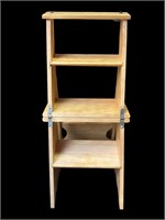 Wooden Three Step Ladder & Chair
