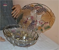 2 Art Glass dishes