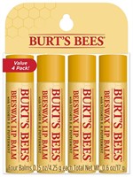 Burt's Bees Lip Balm  Beeswax  Vitamin E  4 Pack