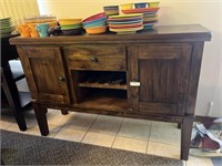 Sideboard with wine glass/bar storage, double door