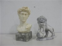 Two Stone Statues Tallest 5.5"