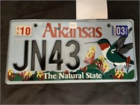 ARKANSAS HUMMINGBIRD LICENSE PLATE