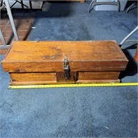 Large Primitive Wooden Tool Chest