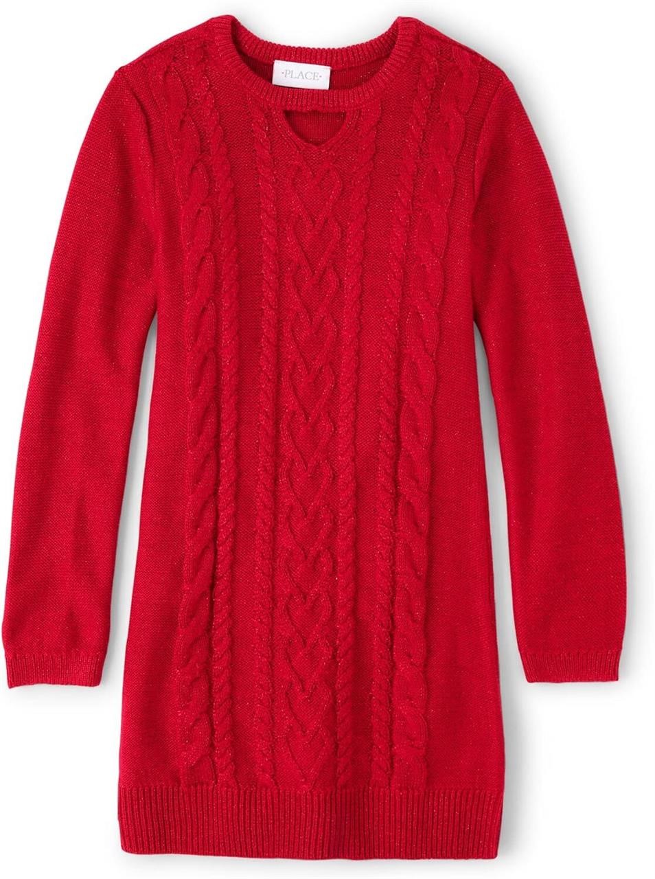 The Children's Place Girls' Sweater Dress Red 5T