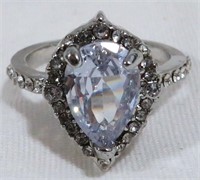 PLATED/CZ STATEMENT RING