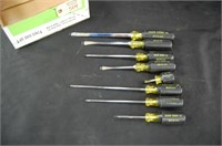 Lot of (8) Klein Standard Screw Drivers