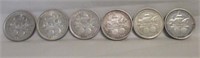 6- COLUMBIANA EXPOSITION SILVER HALF DOLLARS