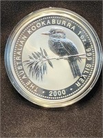Silver 2000 Australia 1 Oz. SILVER Kookaburra