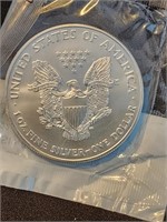 2002 Silver American Eagle silver  $1 coin.  1