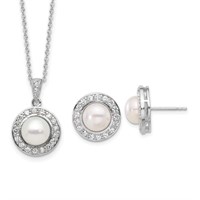 Sterling Silver-Fresh Water Pearl Set