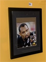 DERMON DAWSON SIGNED PLAYER CARDS STEELERS FRAMED