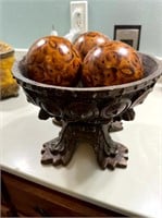 bowl with decorative balls