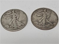 2 - 90% WALKING LIBERTY HALVES