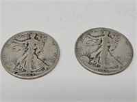 2 - 90% WALKING LIBERTY HALVES