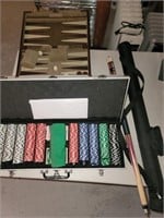 Pool Cue, Poker & Backgammon