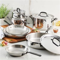 $400  KitchenAid 11-pc 5-ply Clad SS Cookware Set