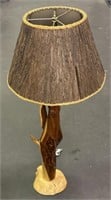 42" Diamond Willow Wooden Lamp w/ Bark Shade