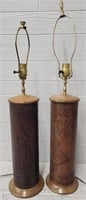 (2) Decorative Brown Lamps
