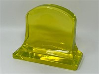 Vaseline Glass Bookend