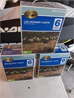 Three 6 packs of pathway lights new in box