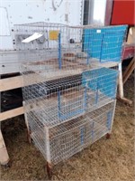 3-Tier Stackable Rabbit Cages - 36"Wx24"Dx56"H