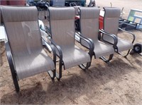 (4) Metal Frame Patio Chairs - Nice!