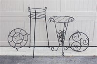 Black Metal Plant Stands - Various Sizes