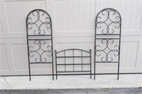 Black Metal Plant Trellis & Decor