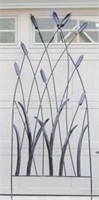 Black Metal LARGE Arch Bull Rushes Decor