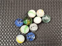 10 vintage marbles
