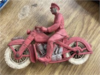 1950's Red Auburn Rubber co Motorcycle