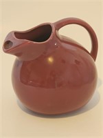 NICE VTG OLD MAROON WATER PITCHER-GOOD SHAPE