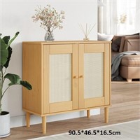 imasay Sideboard Rattan Look Brown 80x35x80 cm Sol