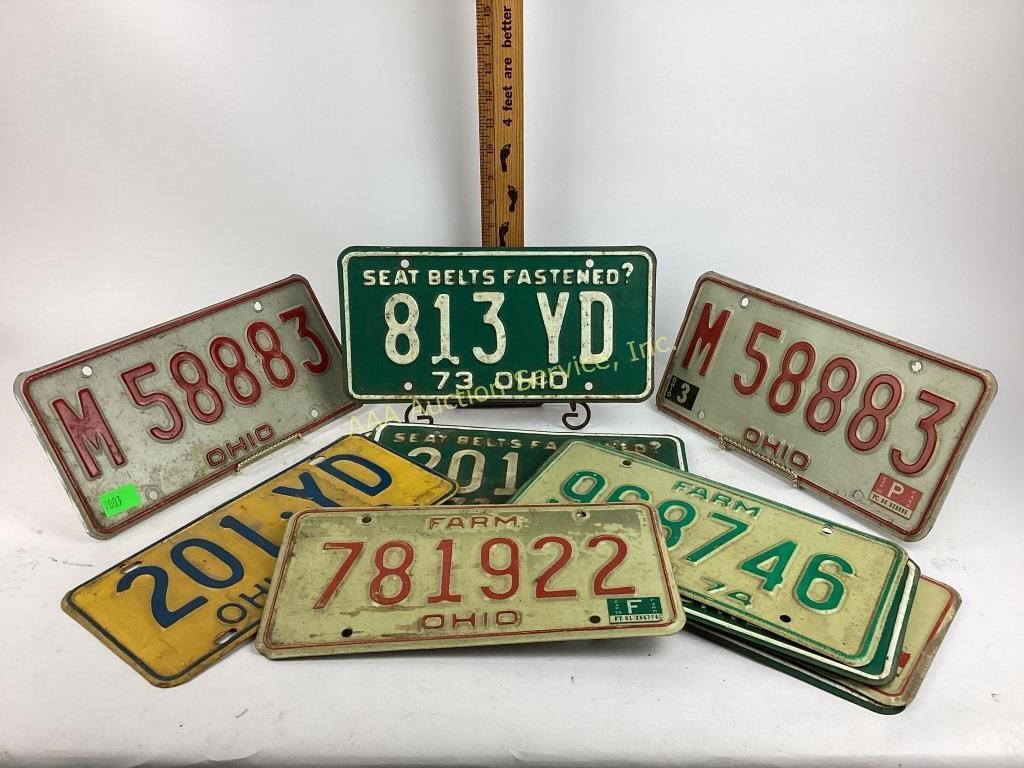 Ohio license plates 1960-1980s