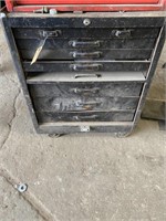 Black toolbox on wheels bottom drawer doesn’t