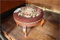 UPHOLSTERED FOOT STOOL - HAS RIP